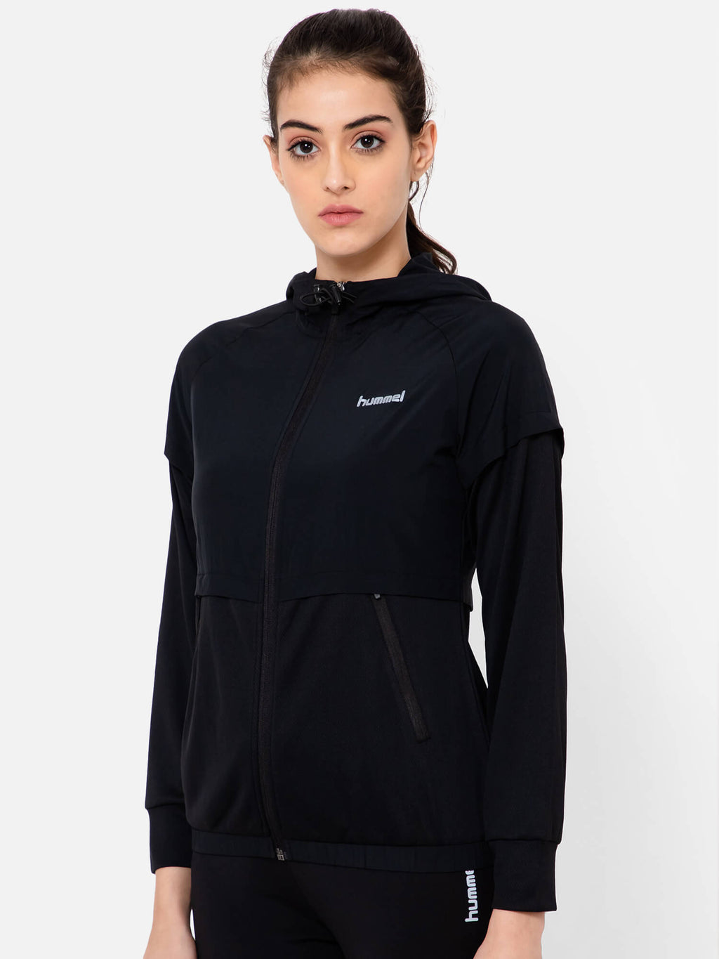 Hummel Black Regular Waistcoats for Women Outdoor Wear