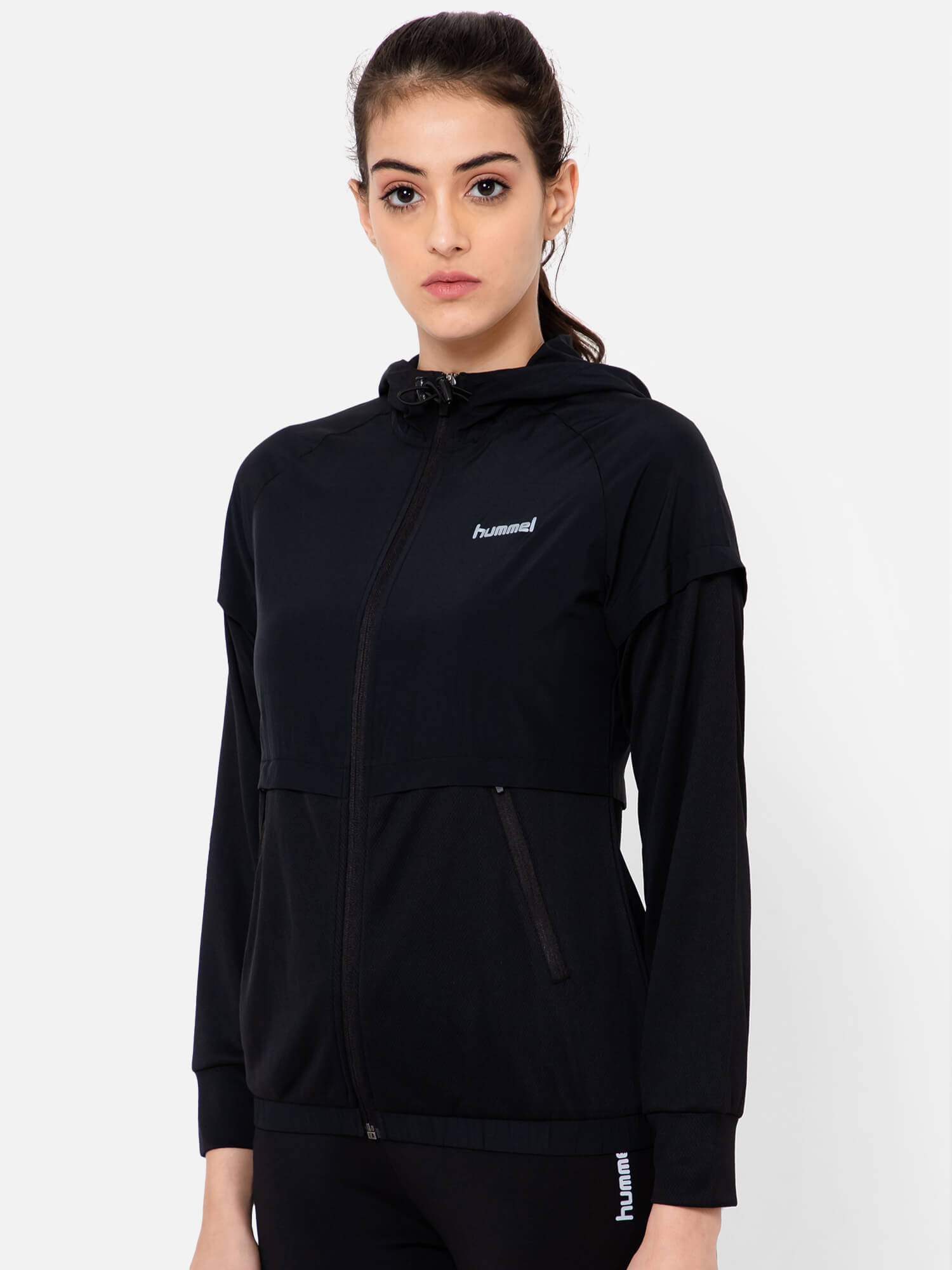 Hummel Black Regular Waistcoats for Women Outdoor Wear