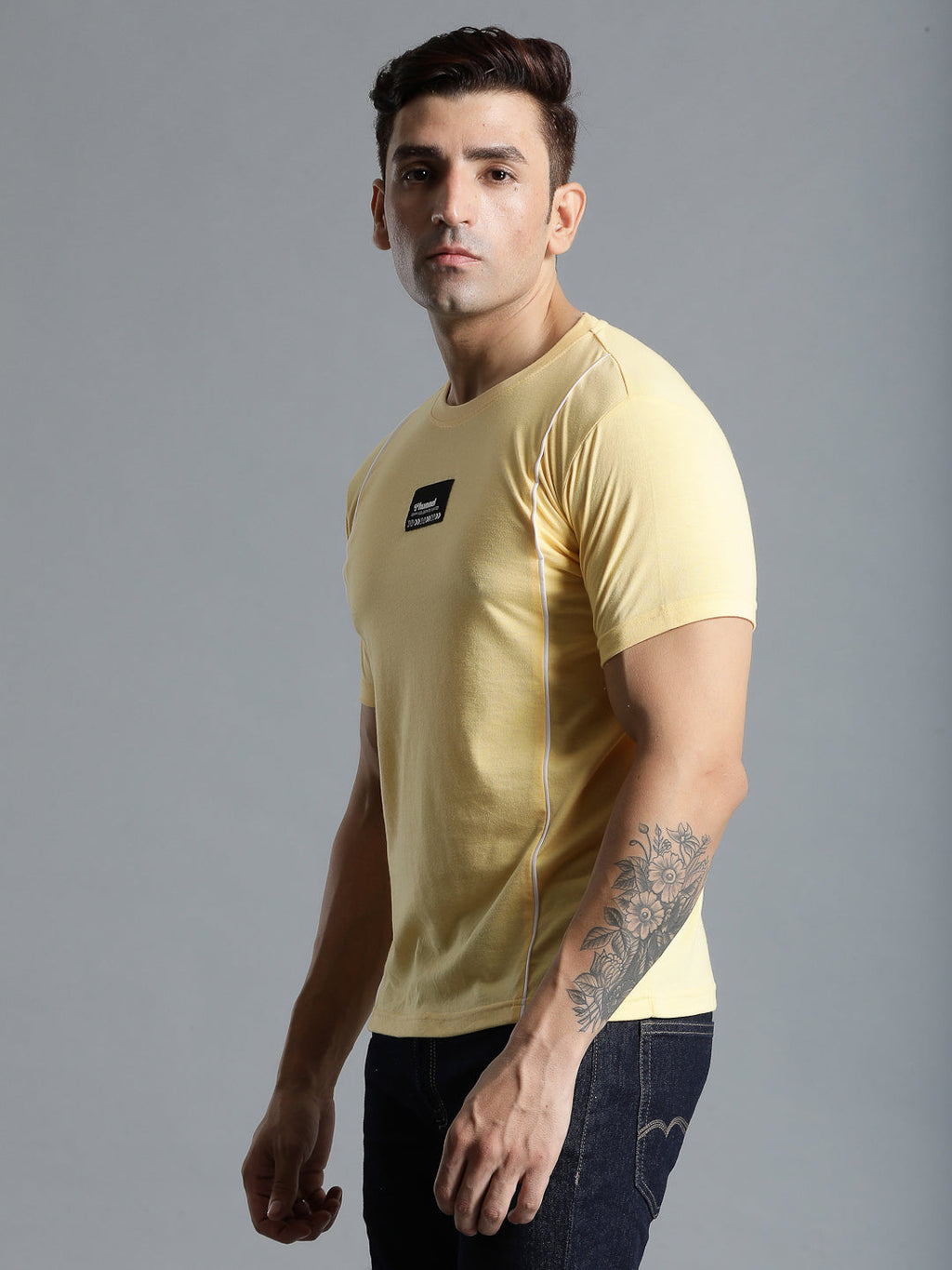 Hummel Yellow Regular Shirts for Men Daily Wear