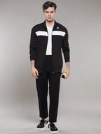 Hummel Black Regular Tracksuits for Men Gym Wear
