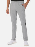Hummel Grey Slim Joggers for Men Gym Wear