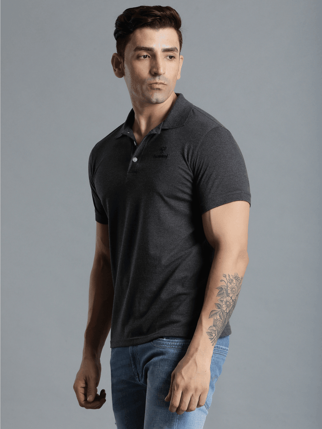 Hummel Black Regular Shirts for Men Work Wear