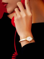 The Rosé Oval Watch - Blush Gold