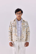 SAMMYUKK Timeless Button-Up Renaissance King's Life Printed Jacket - MULTICOLOR