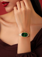 The Emerald Oval Watch - Royal Gold