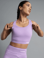 Hummel Lavender Regular Clothing for Women Gym Wear