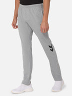Hummel Grey Slim Joggers for Men Gym Wear