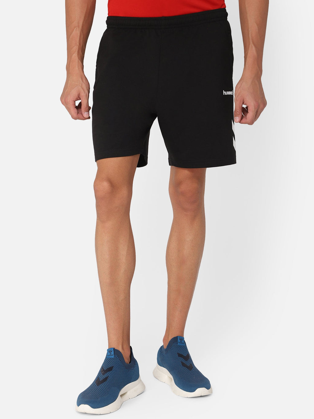 Hummel Black Regular Shorts for Men Gym Wear