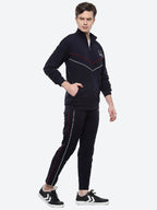 Hummel Light Blue Regular Tracksuits for Men Gym Wear