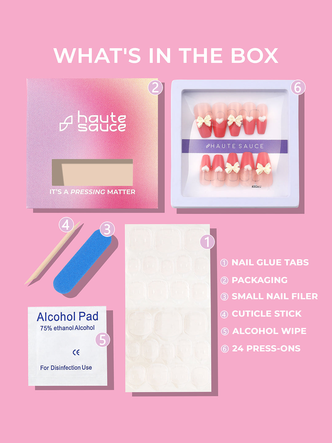 Haute Sauce The Arc Cuore Press-On Nails - Watermelon Pink