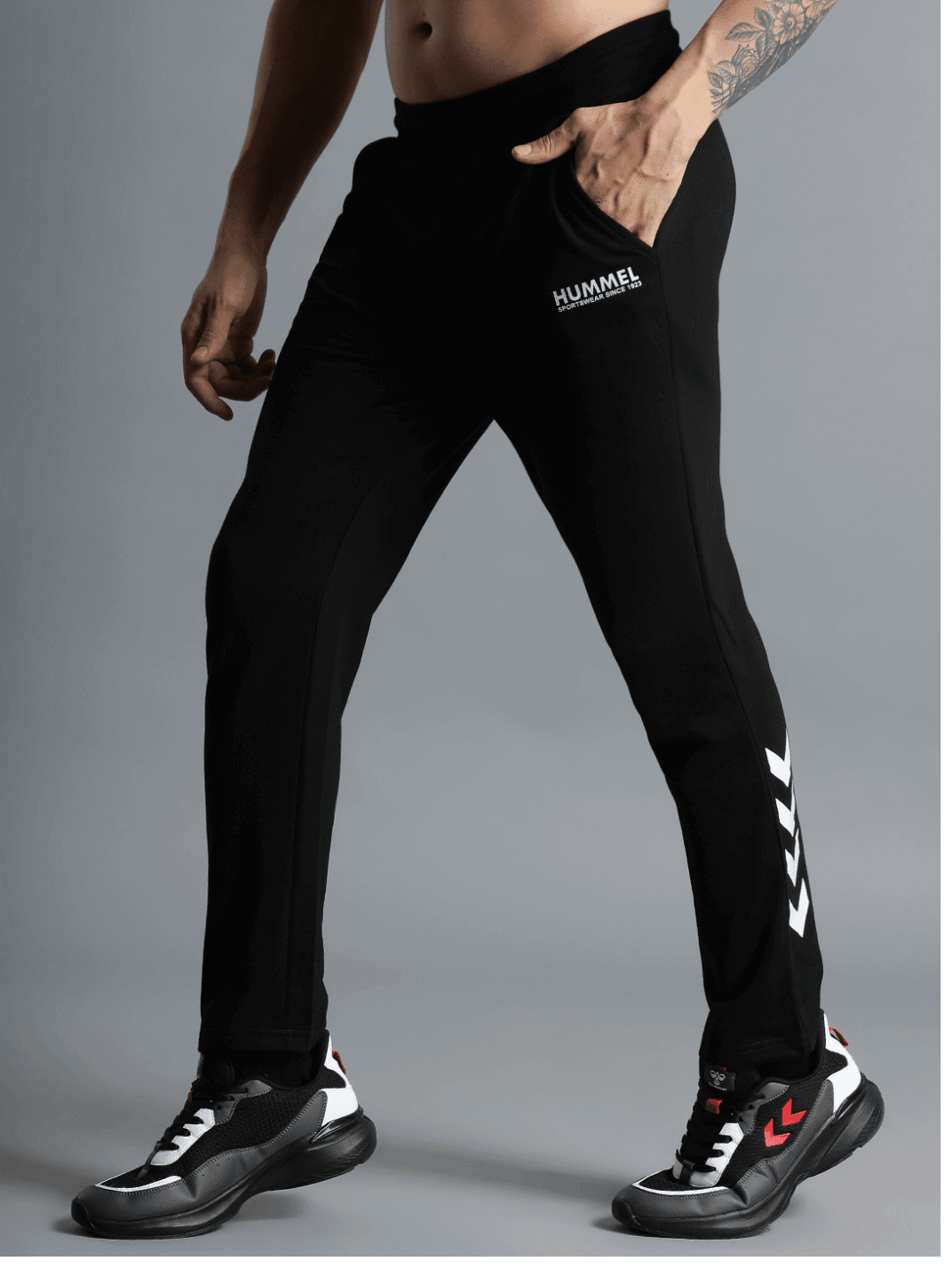 Hummel Black Regular Shorts for Men Gym Wear