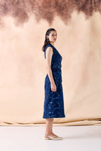 SAMMYUKK Double Breasted Denim Trench Maxi Dress - MIDNIGHT INDIGO