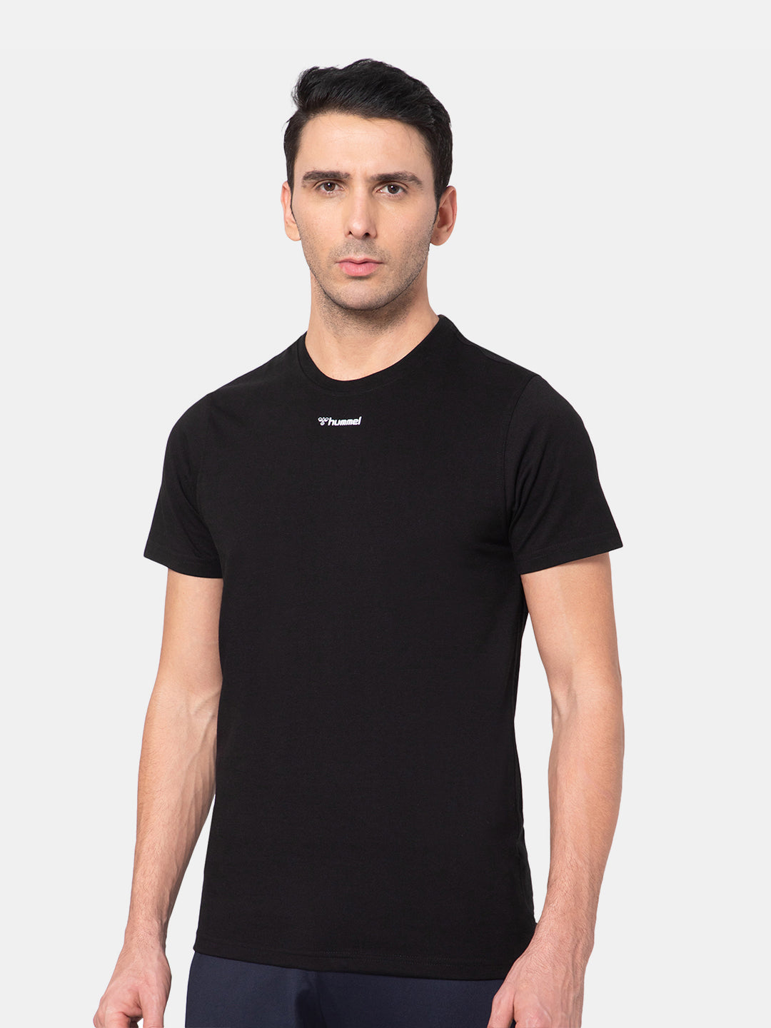 Hummel Black Regular Shirts for Men Gym Wear