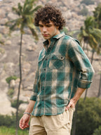 Campus Sutra Buffalo Check Utility Shirt