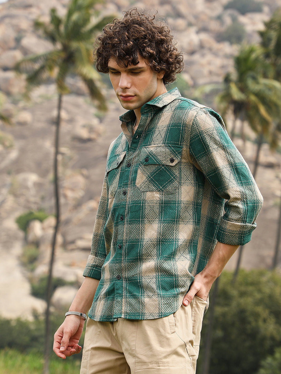 Campus Sutra Buffalo Check Utility Shirt