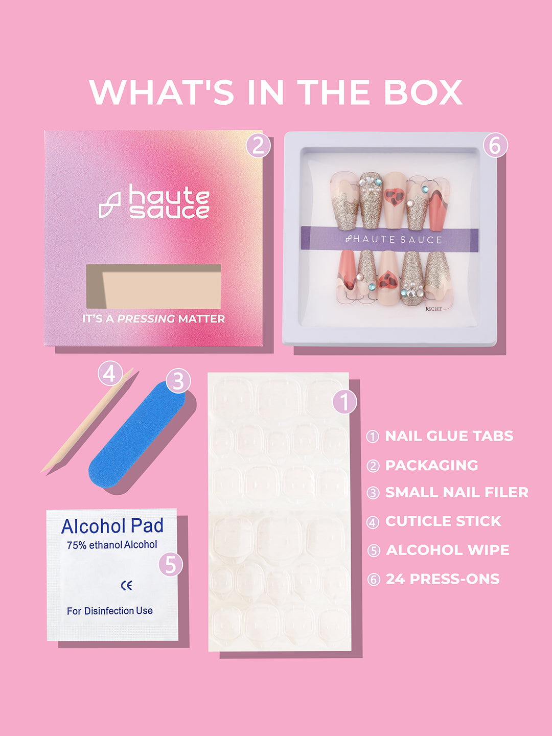 Haute Sauce The Astratta Press-On Nails - Salmon Pink