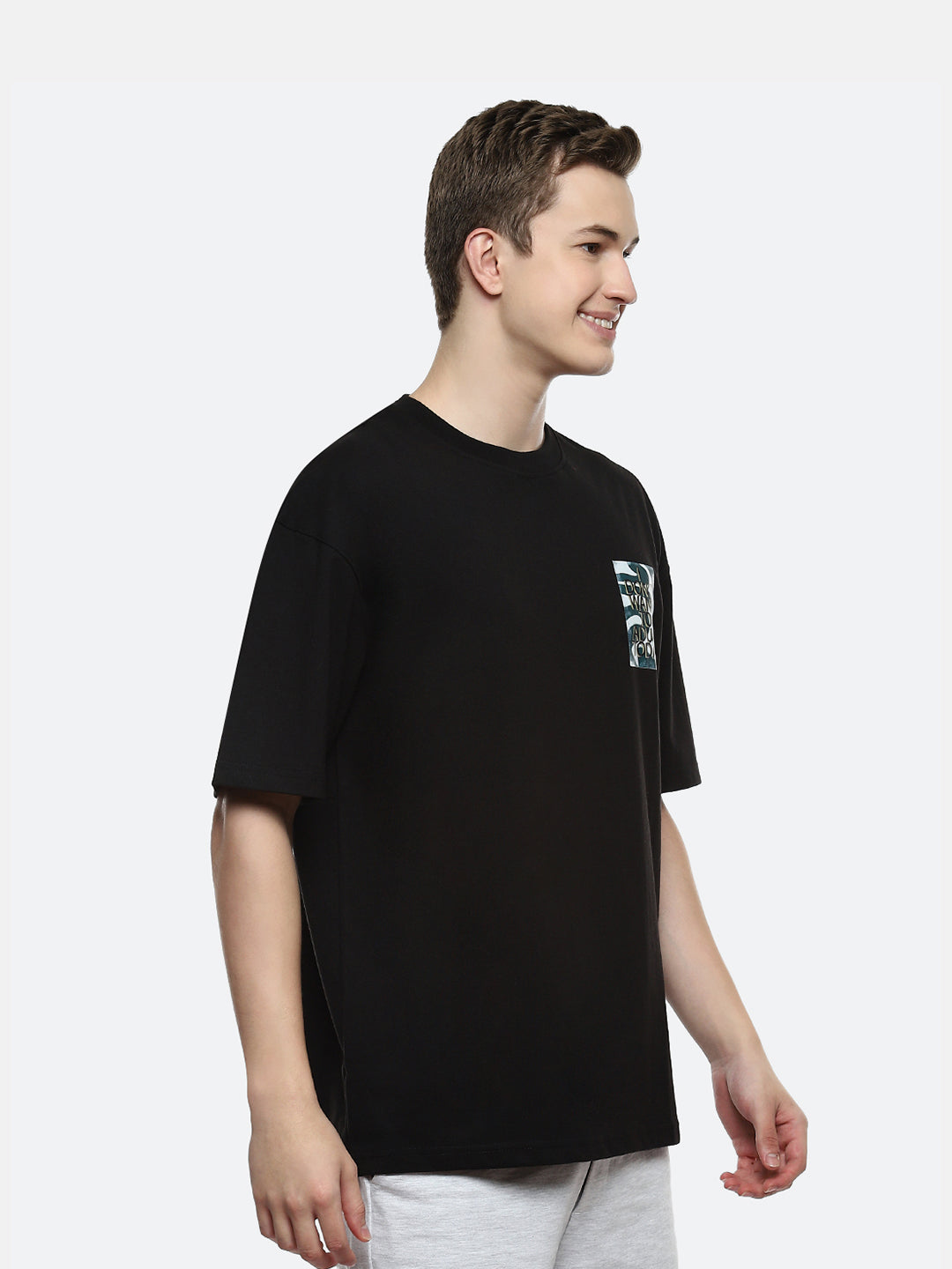 Hummel Black Oversized Shirts for Men Daily Wear