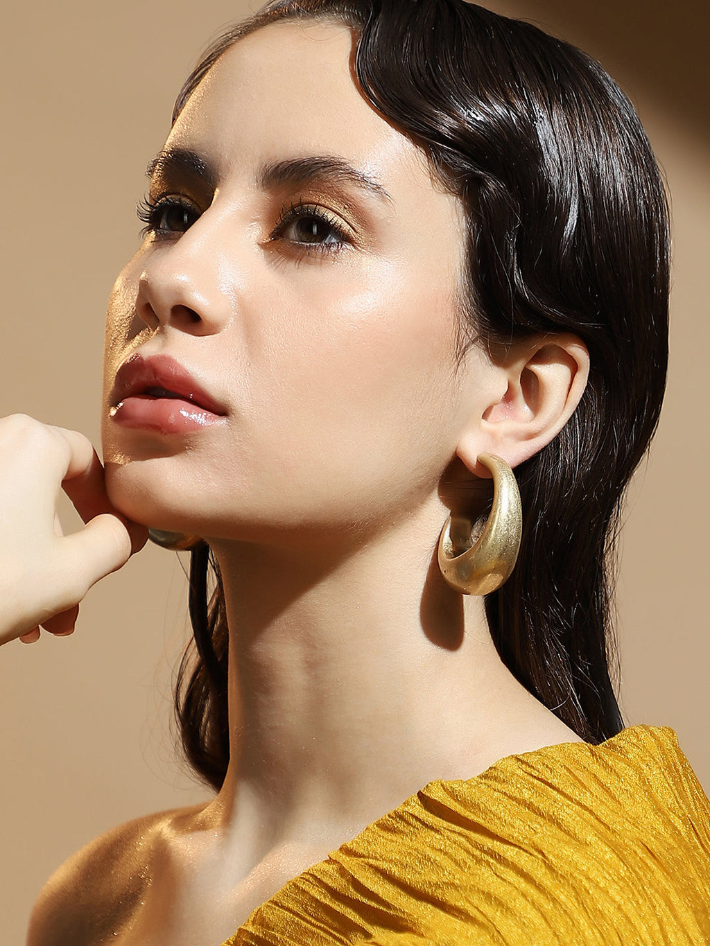 Haute Sauce The Matte Hoop Earrings - California Gold