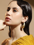 Haute Sauce The Matte Hoop Earrings - California Gold