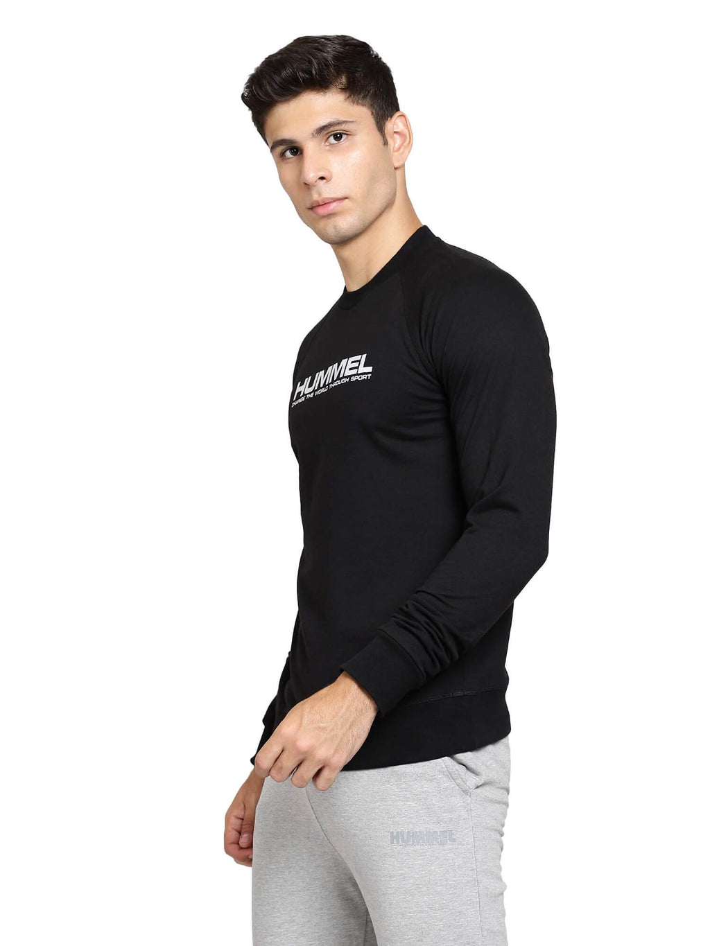 Hummel Black Regular Sweatshirts for Men Daily Wear