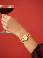 The Classic Circle Watch - Ivory Gold