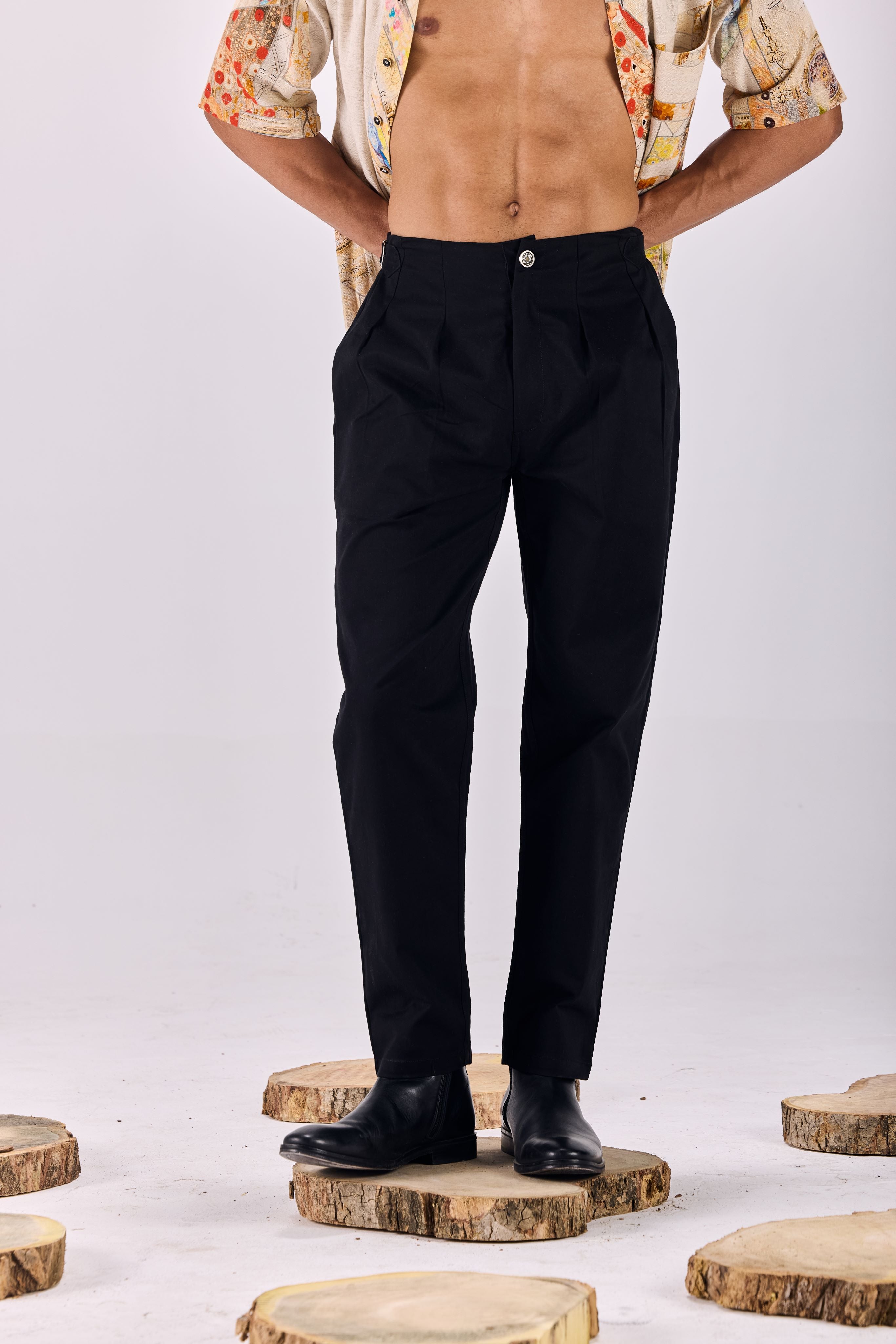 SAMMYUKK Belted Korean Relaxed-Fit Trouser