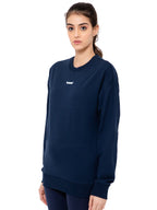 Hummel Navy Regular Hoodies for Women Daily Wear