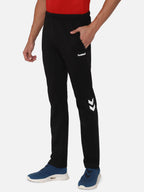 Hummel Black Slim Joggers for Men Gym Wear