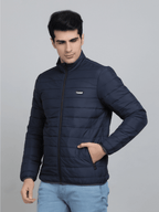 Hummel Navy Blue Regular Jackets for Men Outdoor Wear