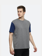 Hummel Dark Grey Melange Oversized Shirts for Men Daily Wear