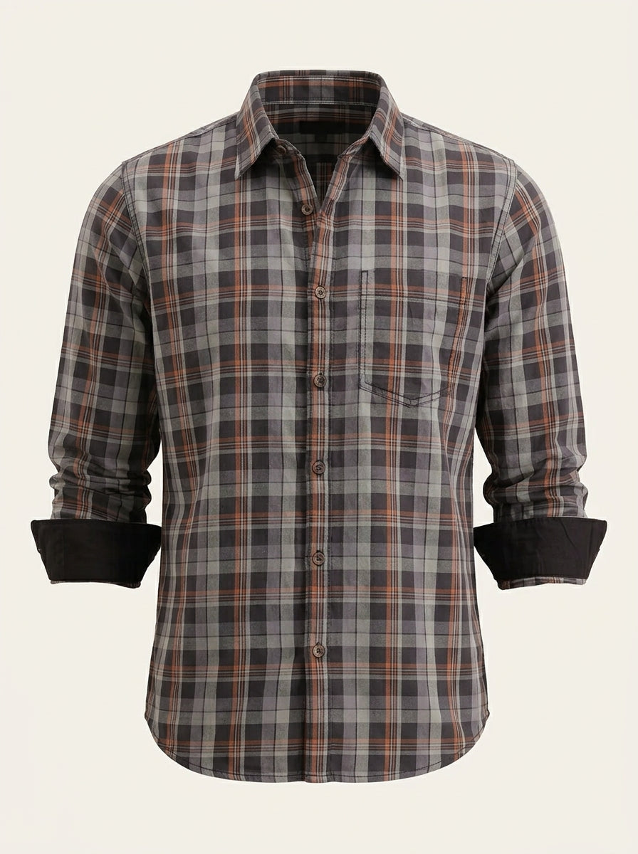 Regular Fit Checkered Shirt | Multicolor