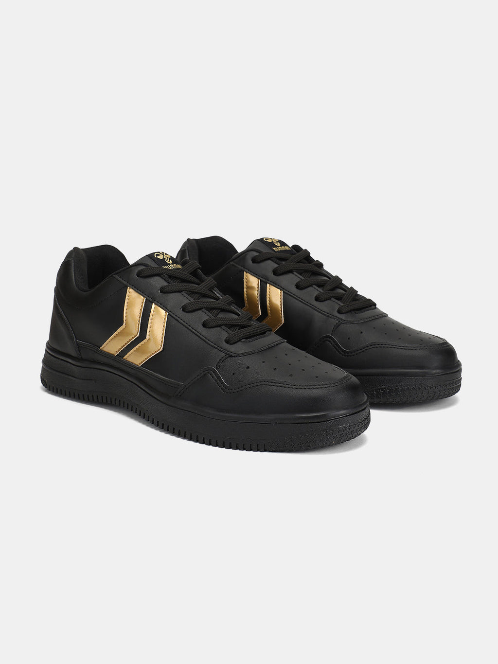 Hummel Black/gold Regular Sneakers for Men Gym Wear
