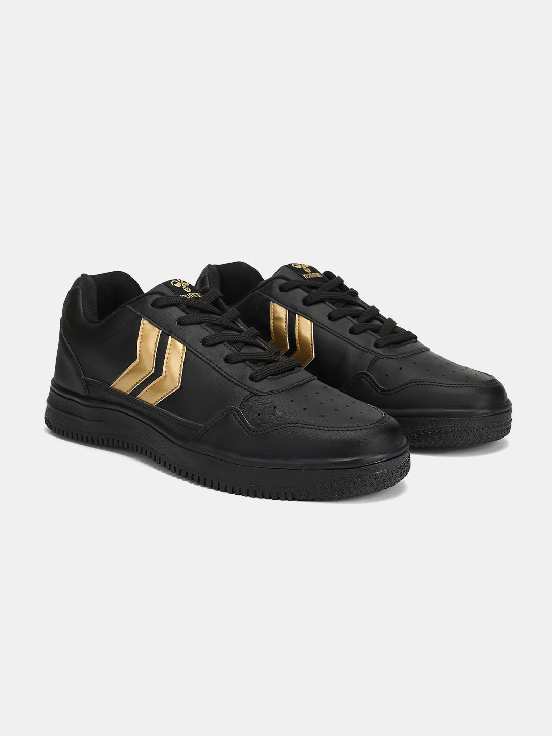 Hummel Black/gold Regular Sneakers for Men Gym Wear