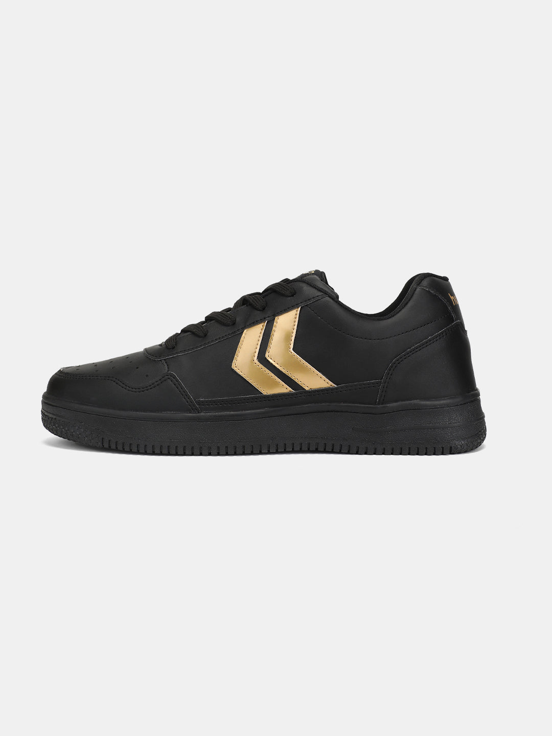 Hummel Black/gold Regular Sneakers for Men Gym Wear