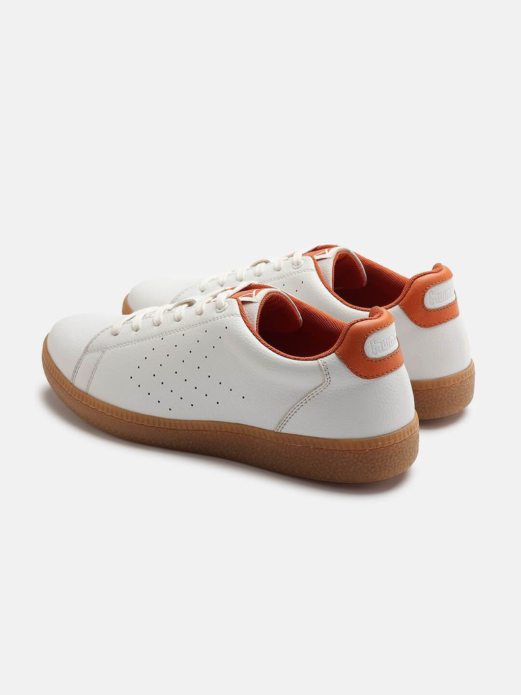 Hummel White/orange Regular Sneakers for Men Daily Wear