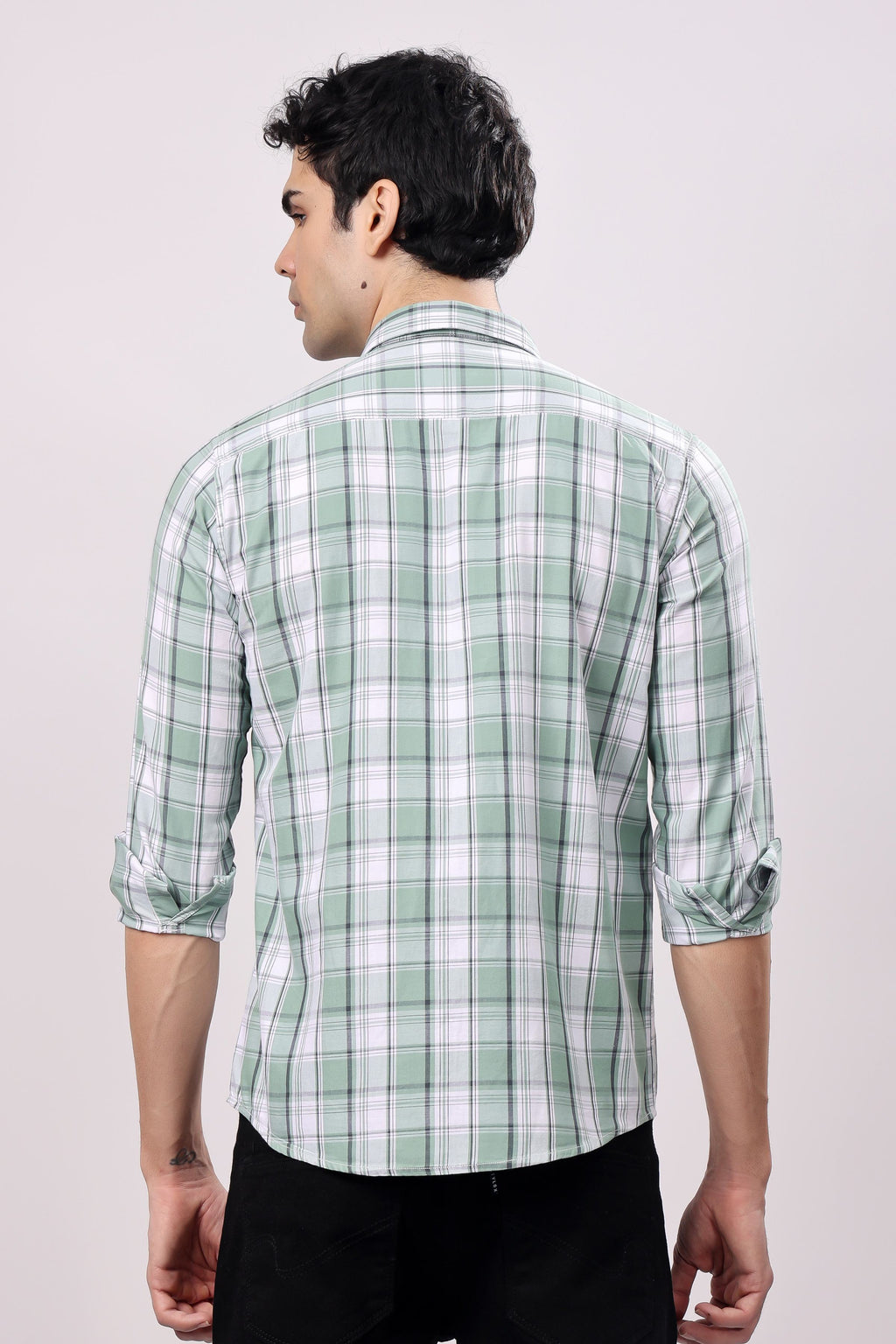 Stylox Regular Fit Full Sleeve Check Casual Shirt For Men's