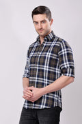 Stylox Regular Fit Full Sleeve Check Casual Shirt For Men's
