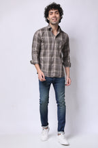 Stylox Regular Fit Full Sleeve Check Casual Shirt For Men's