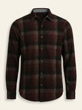 Red Blend Checkered Cotton Shirt