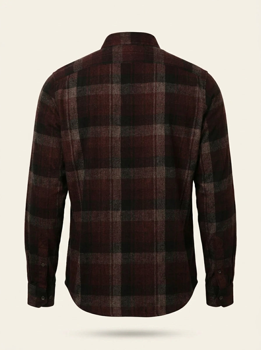 Red Blend Checkered Cotton Shirt