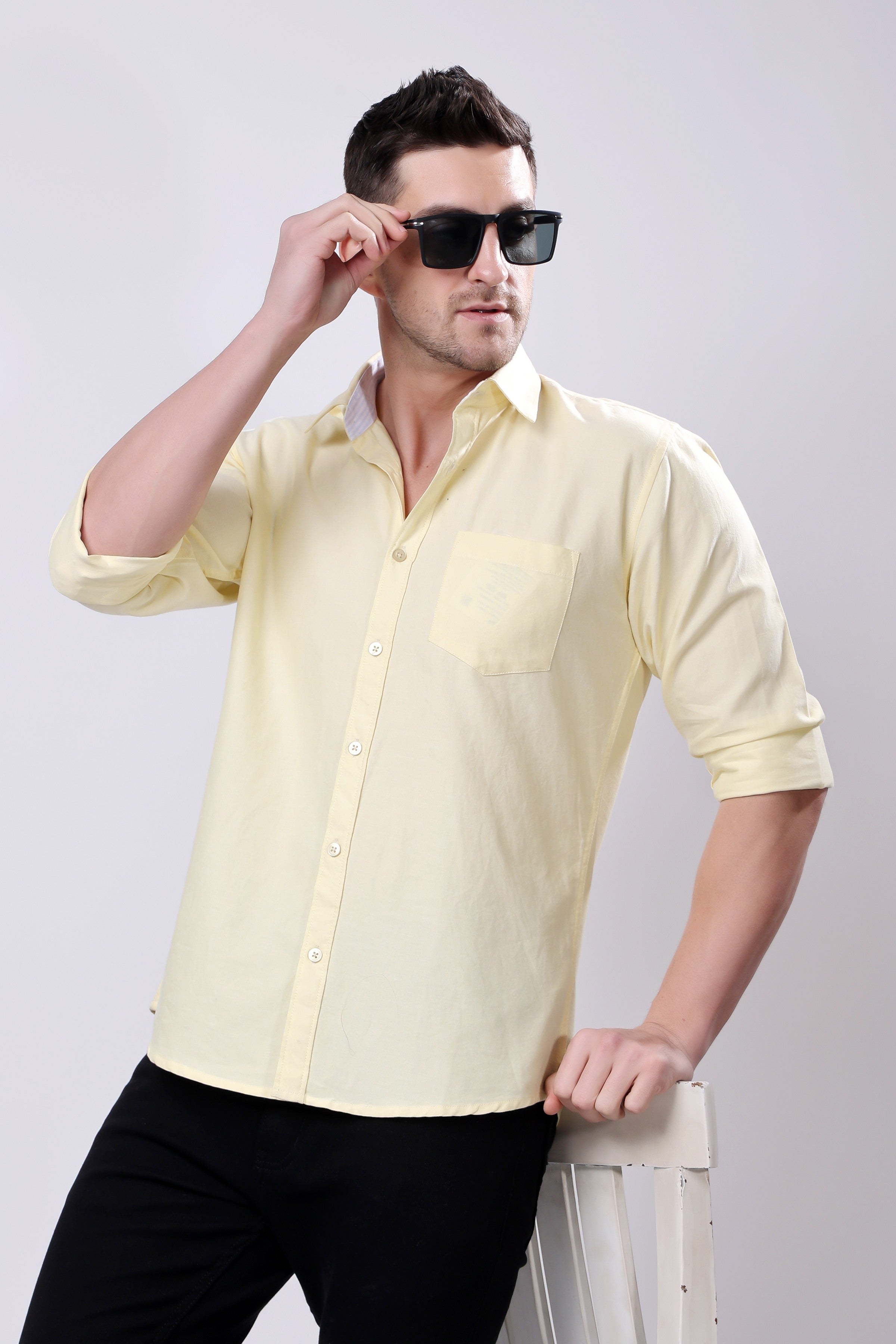 Stylox Full Sleeve Solid Casual Shirt For Men's