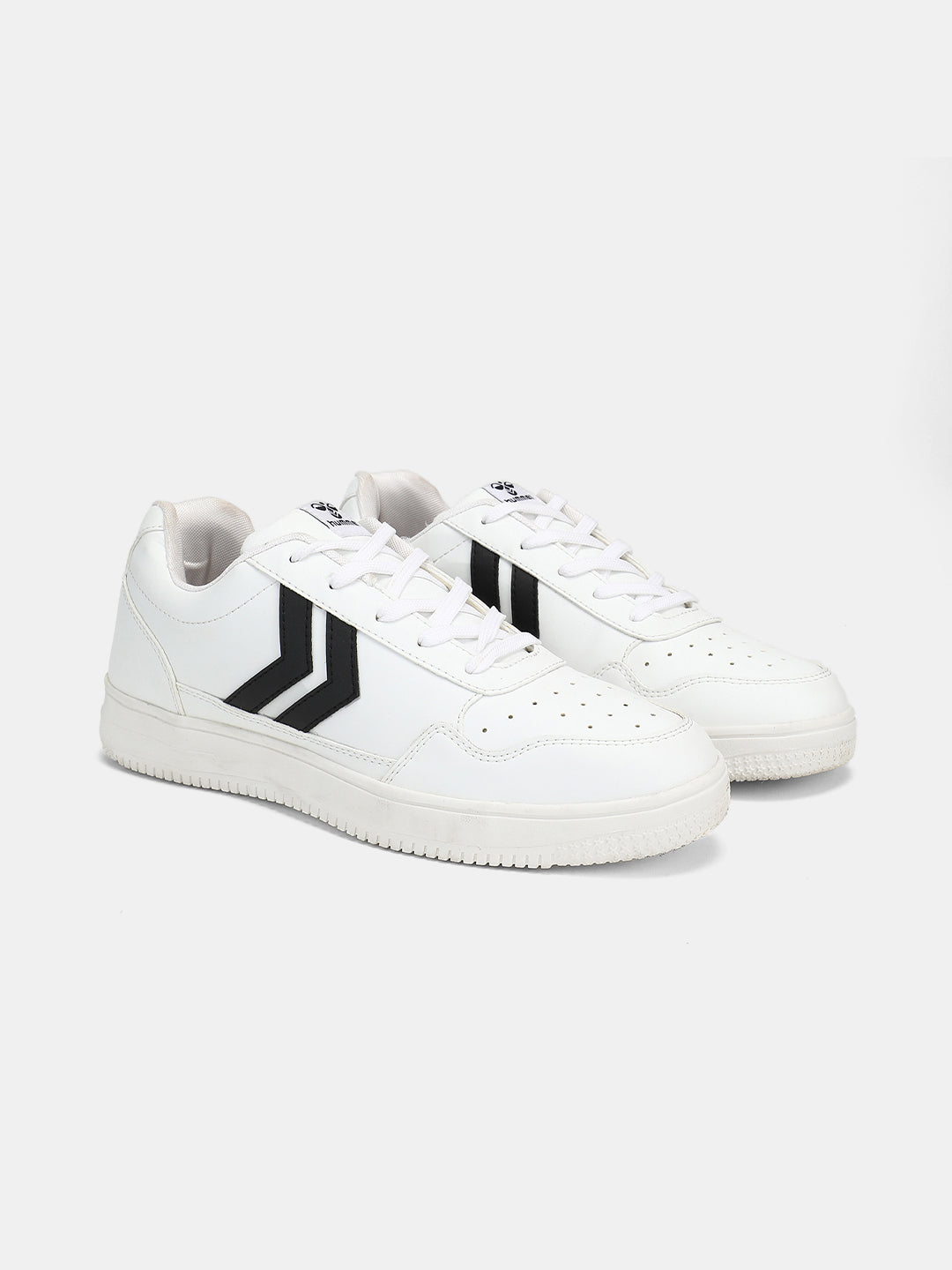 Hummel White/black Regular Sneakers for Men Gym Wear