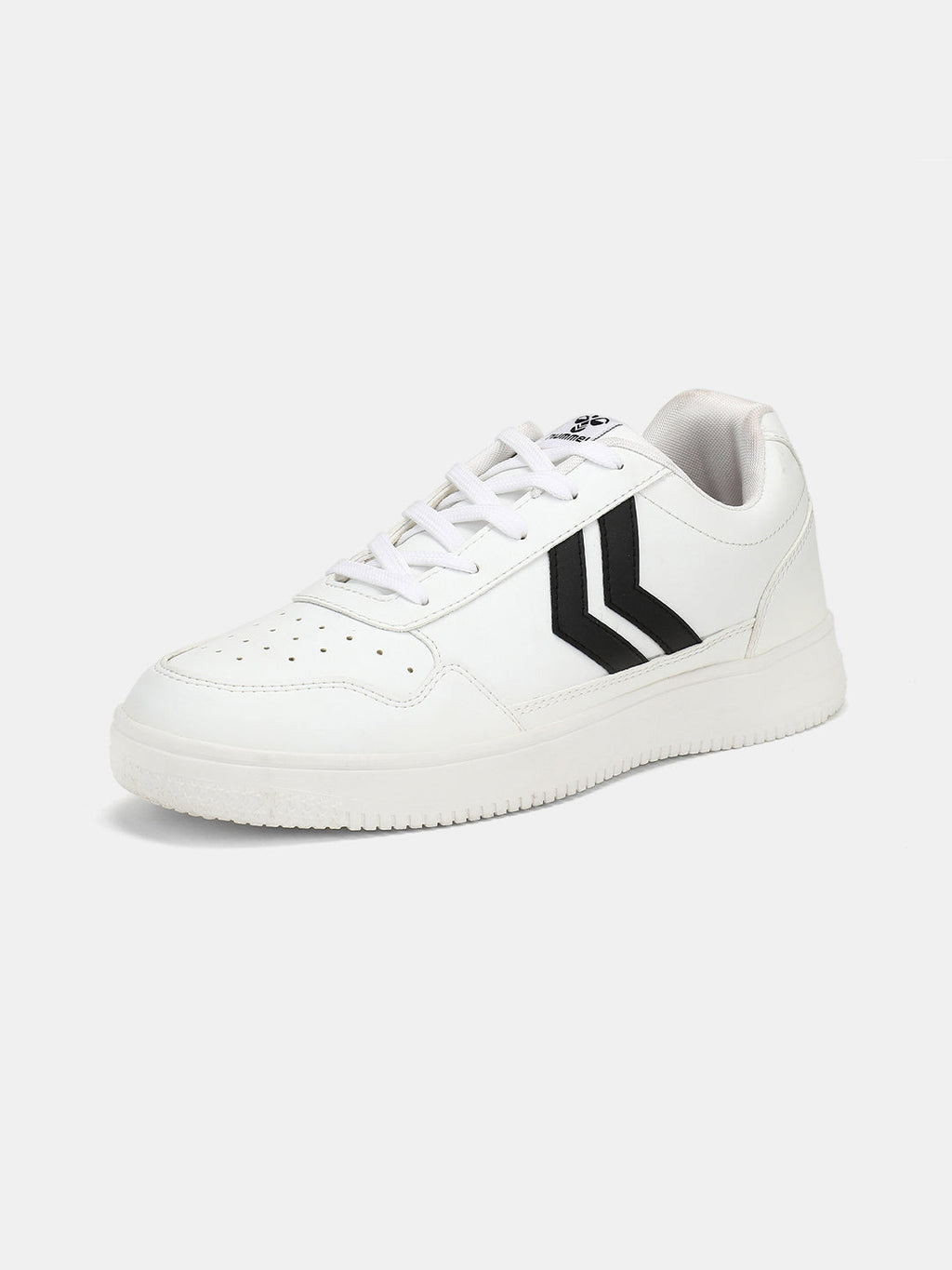 Hummel White/black Regular Sneakers for Men Gym Wear