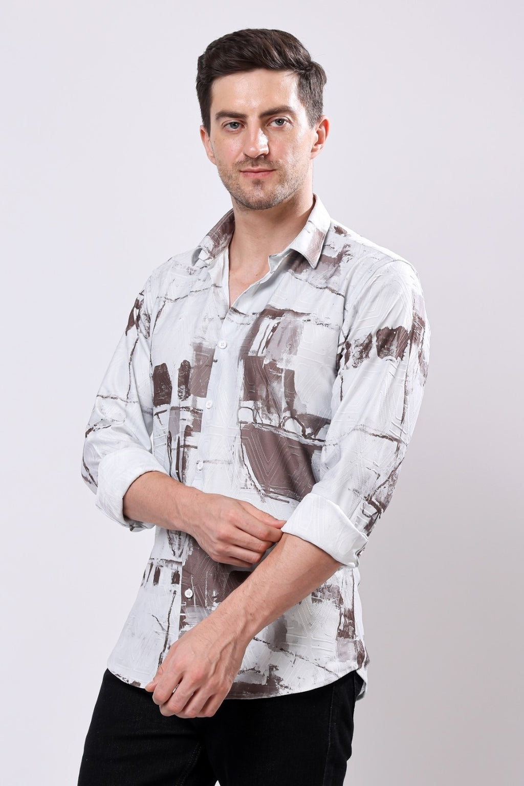Stylox Men's Regular Fit Full Sleeve Printed Casual Shirt