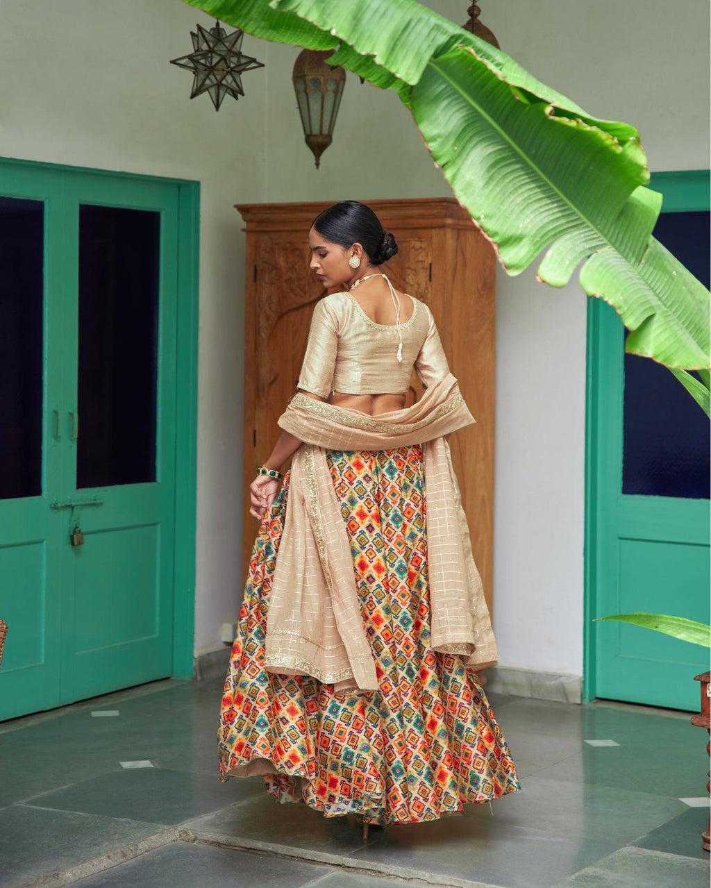 ShopKapaas Husn Chanderi Lehenga Set - With Dupatta / Semi Stitched