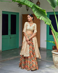 ShopKapaas Husn Chanderi Lehenga Set - With Dupatta / Semi Stitched
