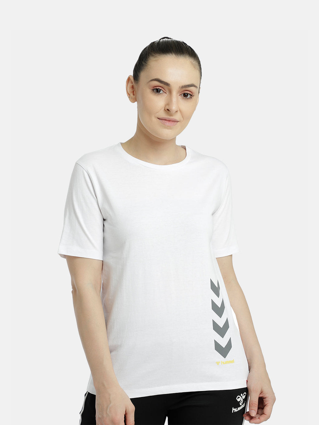 Hummel White Regular Shirts for Women Daily Wear