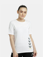 Hummel White Regular Shirts for Women Daily Wear