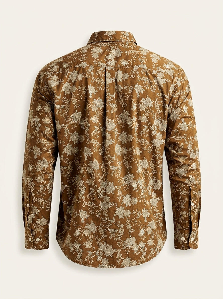 Men's Floral Print Slim Fit Shirt