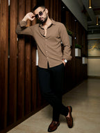Campus Sutra Stripe-Creased Shirt